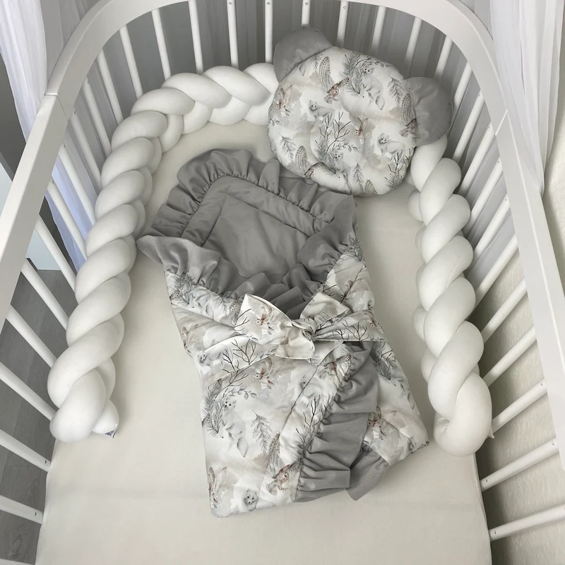 Babyhörnchen mit Rüschen inkl. Kissen | Premium Baumwolle & Samt