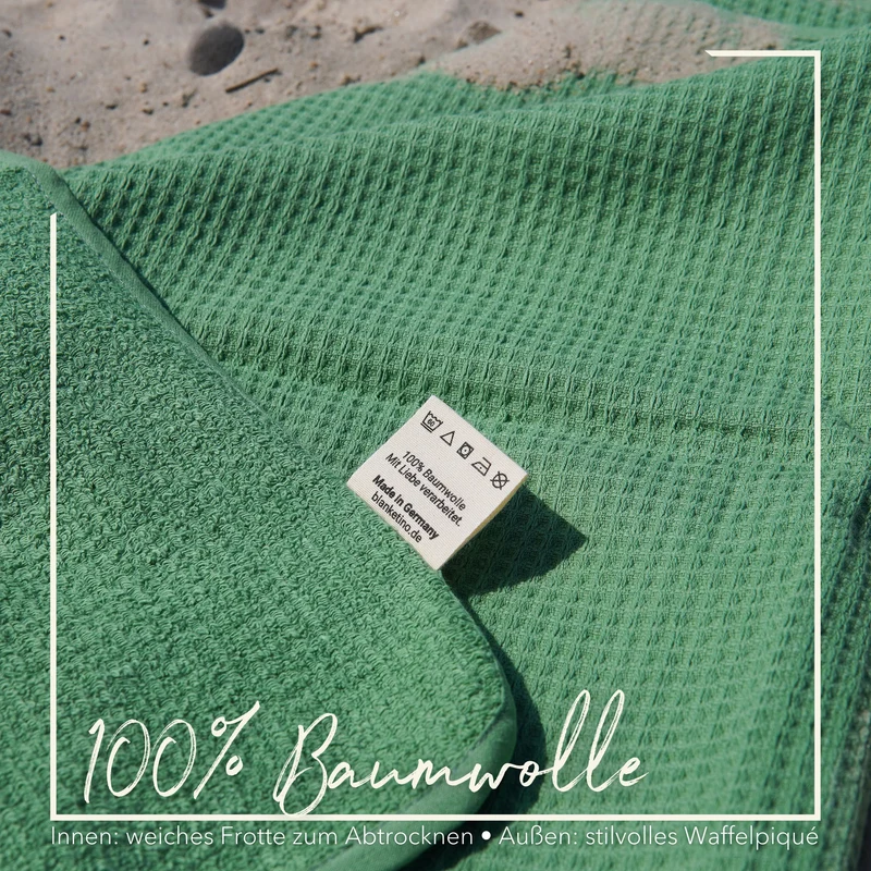 Poncho für Strand und Sauna • Seegrasgrün