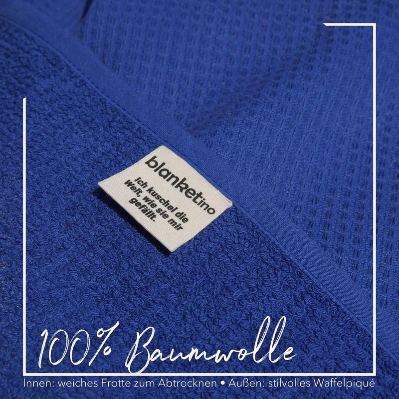 Poncho für Strand und Sauna • Azurblau