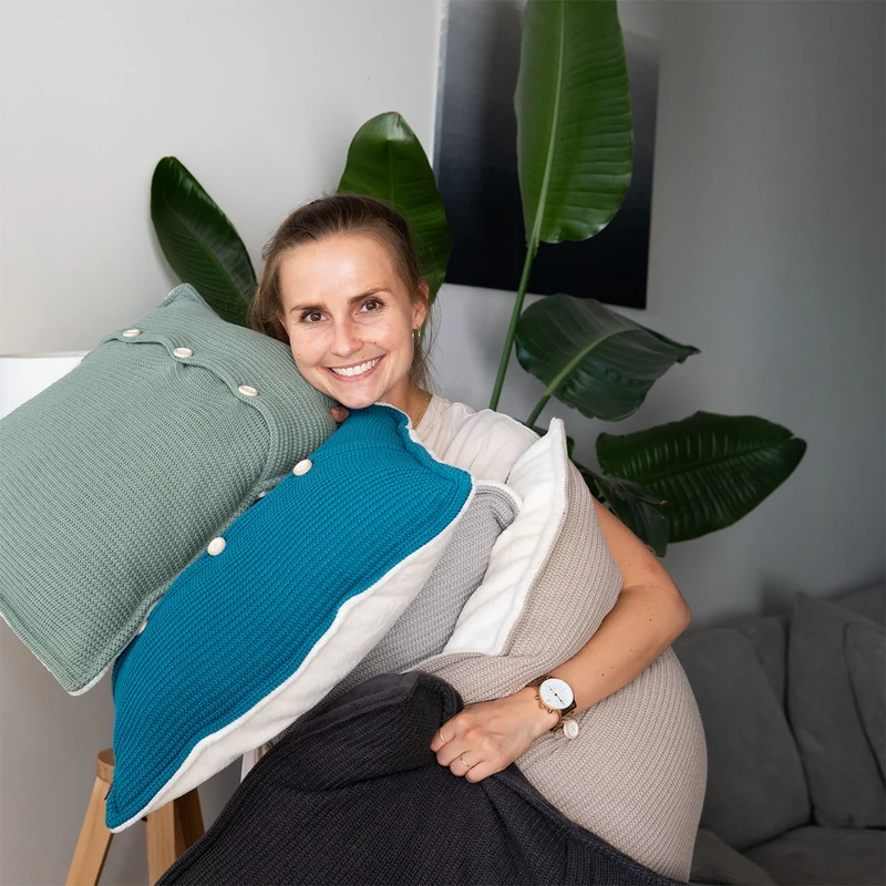 XL Kuscheldecken Set · Baumwollstrick