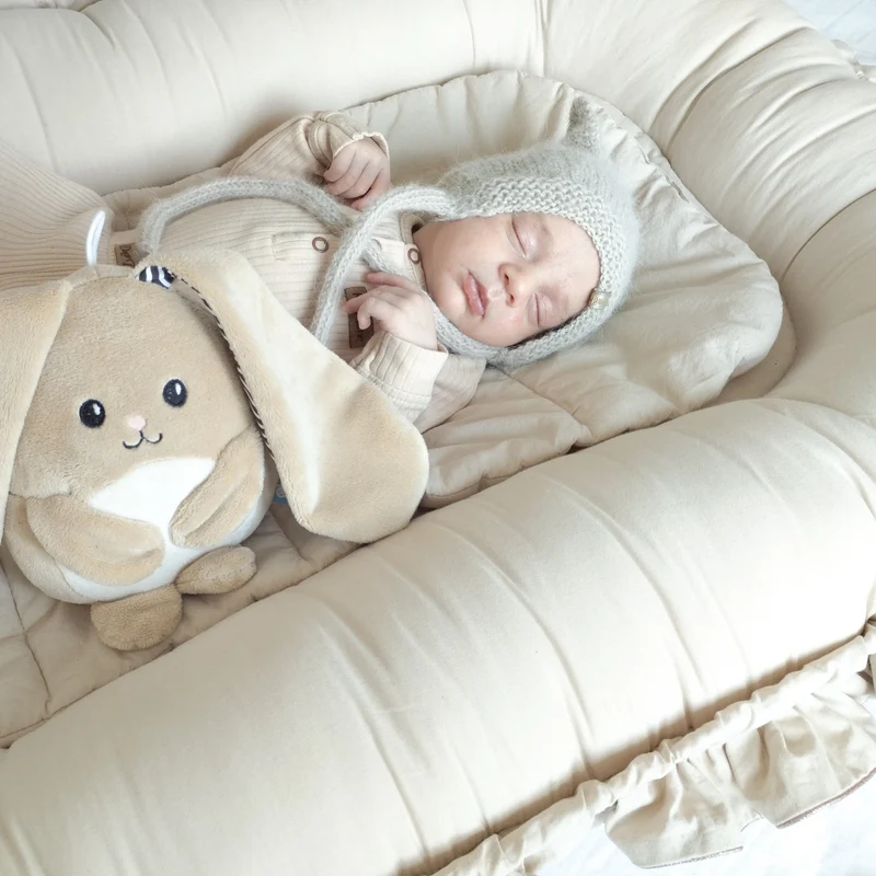 Premium Babynest SHINY mit Rüschen | Baumwolle