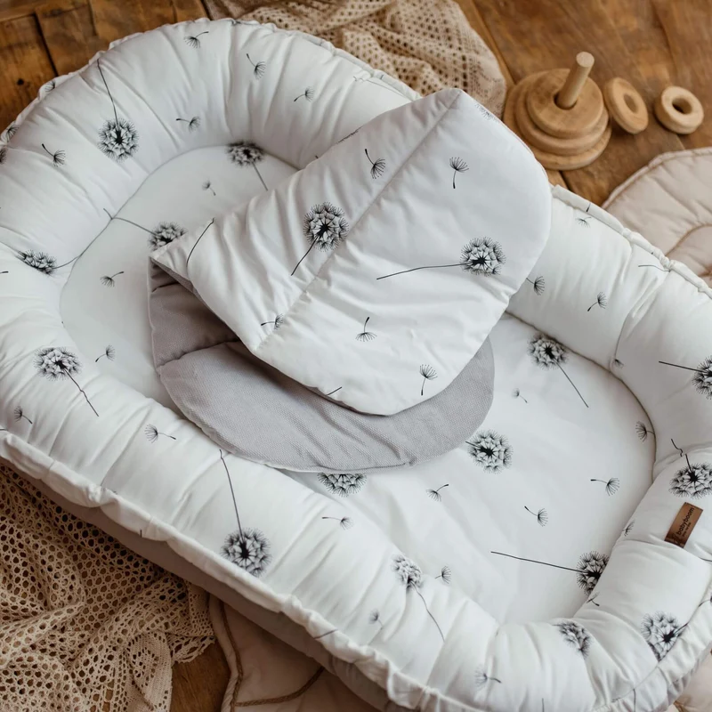 Premium Babynest | Premium Baumwolle & Samt