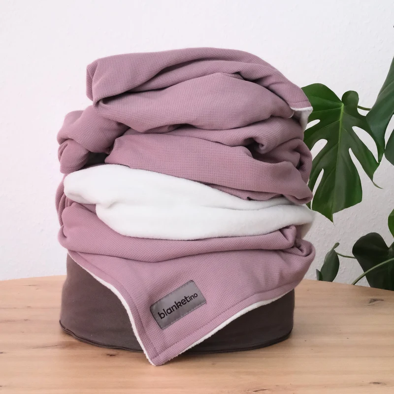 Kuscheldecke aus Baumwolle · 140 x 210 cm · Beere