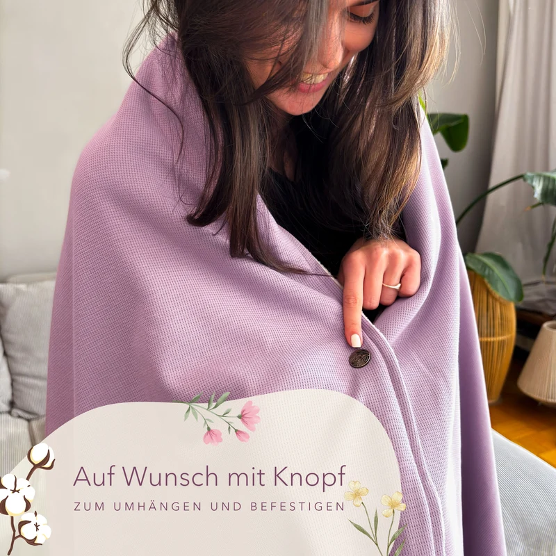 Kuscheldecke aus Baumwolle · 140 x 210 cm · Beere