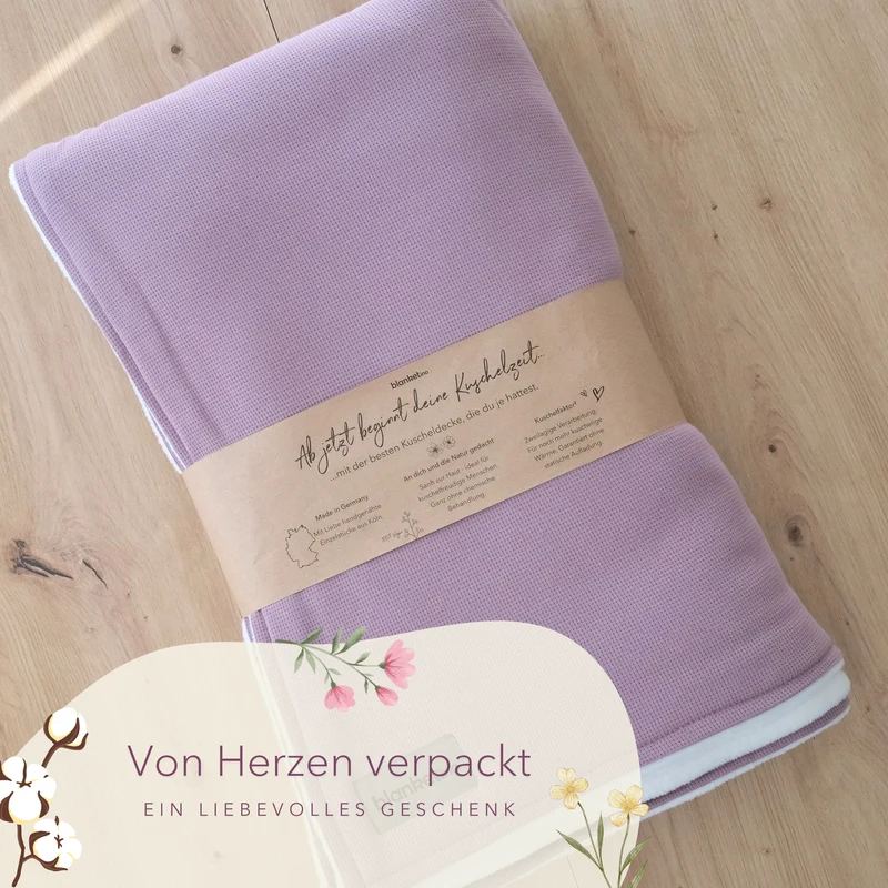 Kuscheldecke aus Baumwolle · 140 x 210 cm · Beere
