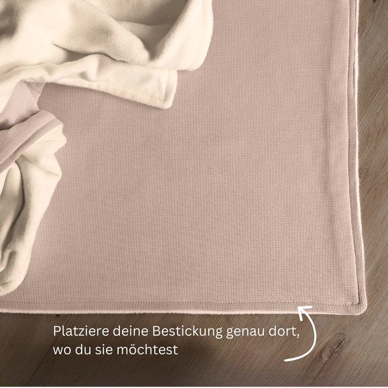 Kuscheldecke aus Baumwolle · Cappuccino Braun