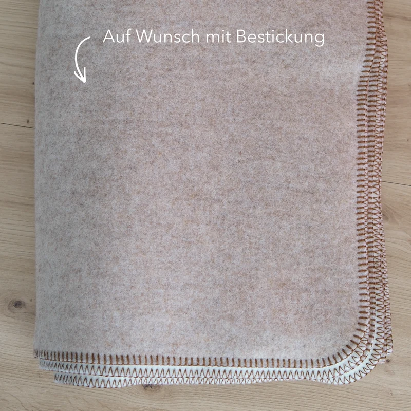 Wolldecke · Merino · 150x210 cm · Beige
