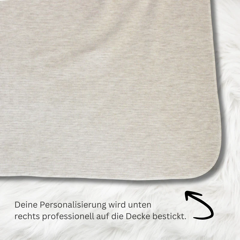 Leichte Baumwolldecke • 150 x 210 cm • Creme • Melange