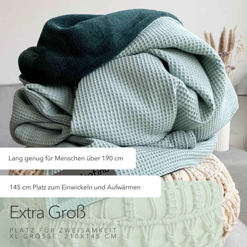 Kuscheldecke "Vollkommen" Mint · Smaragdgrün