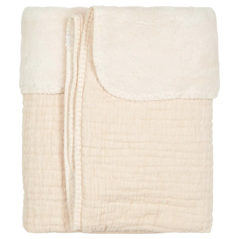 Cot blanket teddy Rivoli warm white
