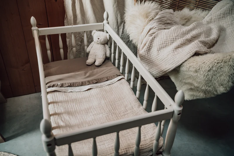 Bassinet blanket teddy Rivoli warm white