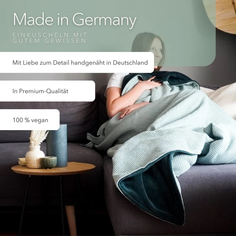 Kuscheldecke mit Ärmeln · Vollkommen · Mint · Smaragdgrün