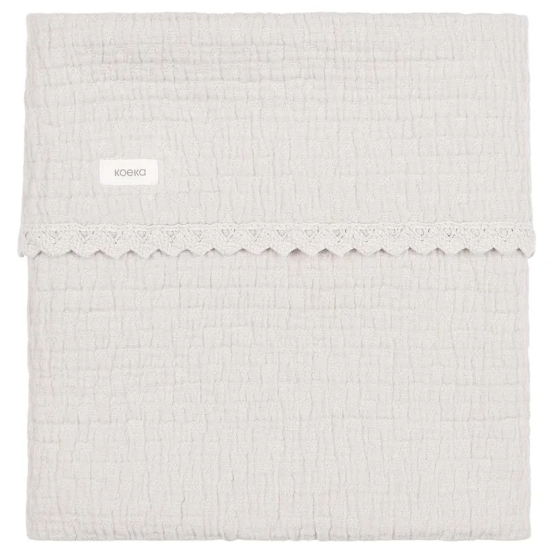 Cot blanket lace Elba stone