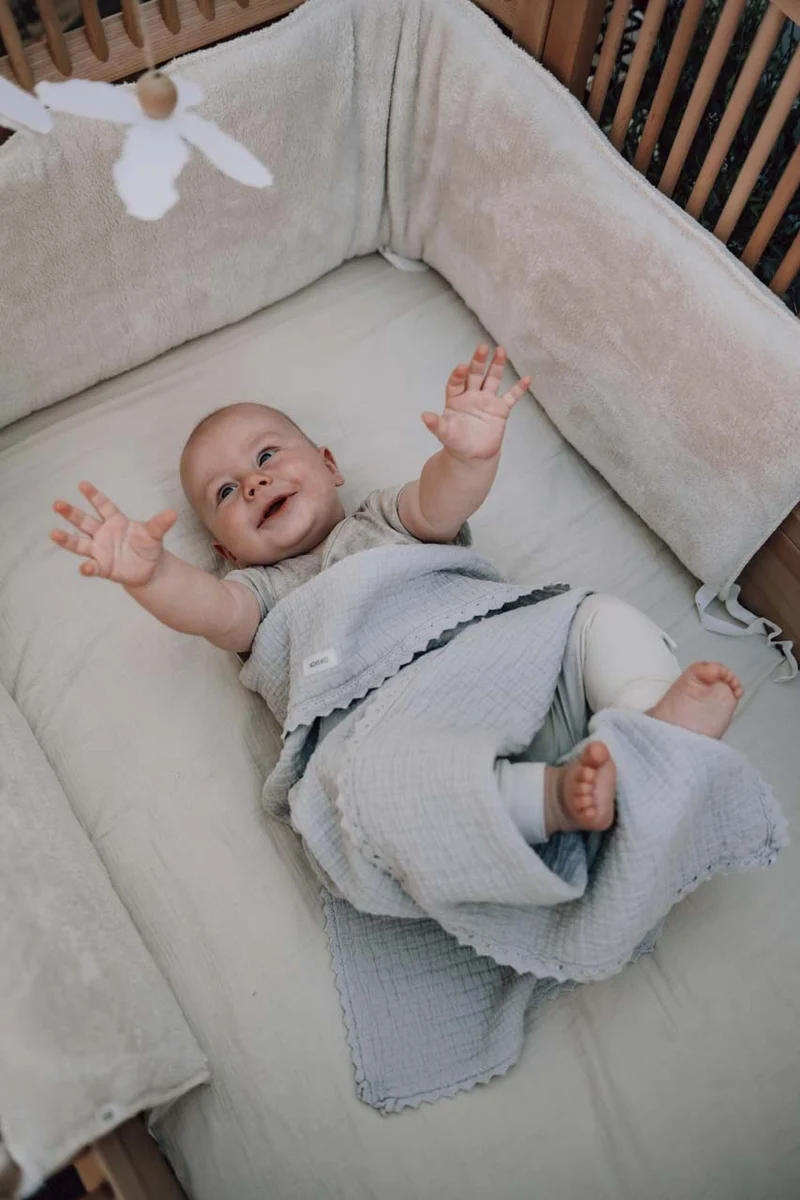 Cot blanket lace Elba stone