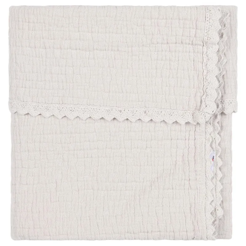 Cot blanket lace Elba stone