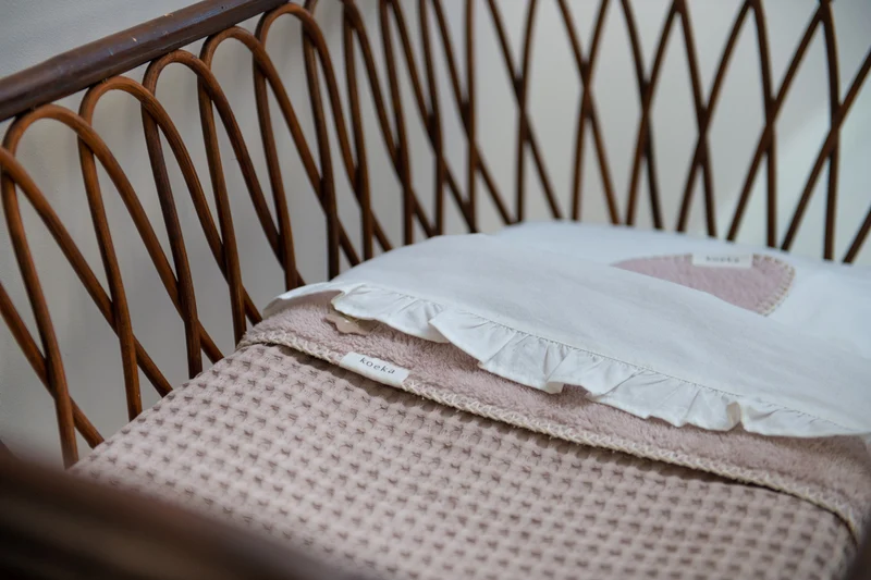 Cot sheet Ruffle warm white