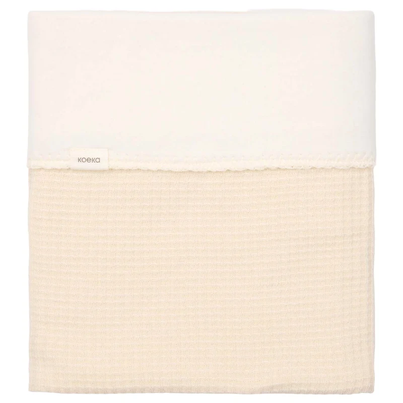 Cot blanket cotton fleece Malaga warm white
