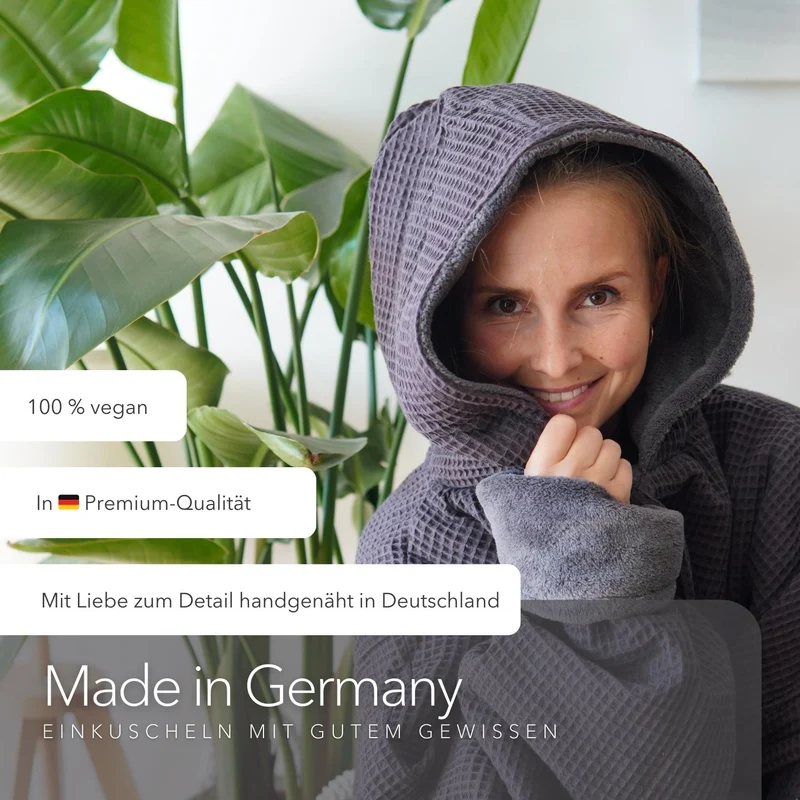 Kuschel-Hoodie mit Kapuze • Vulkangrau