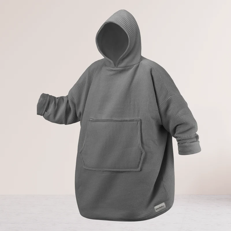 Kuschel-Hoodie mit Kapuze • Dunkelgrau