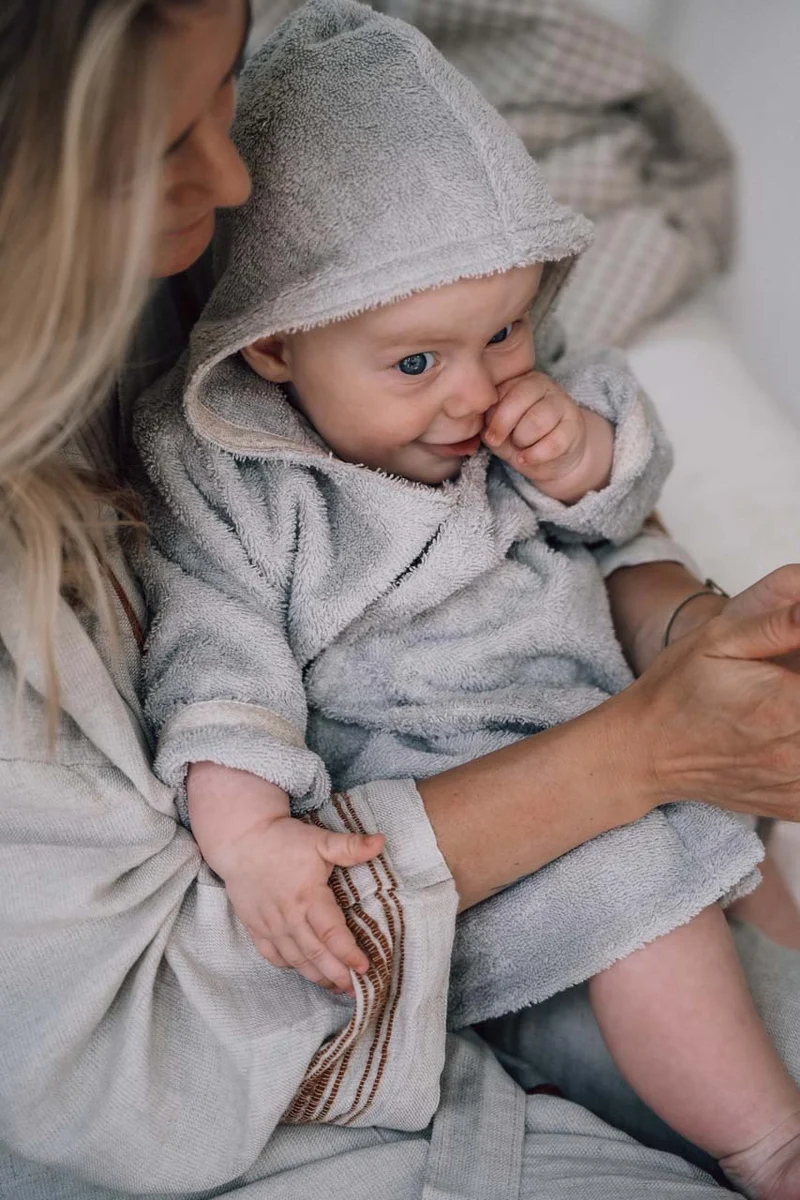 Baby bathrobe Dijon Daily stone - 62/68