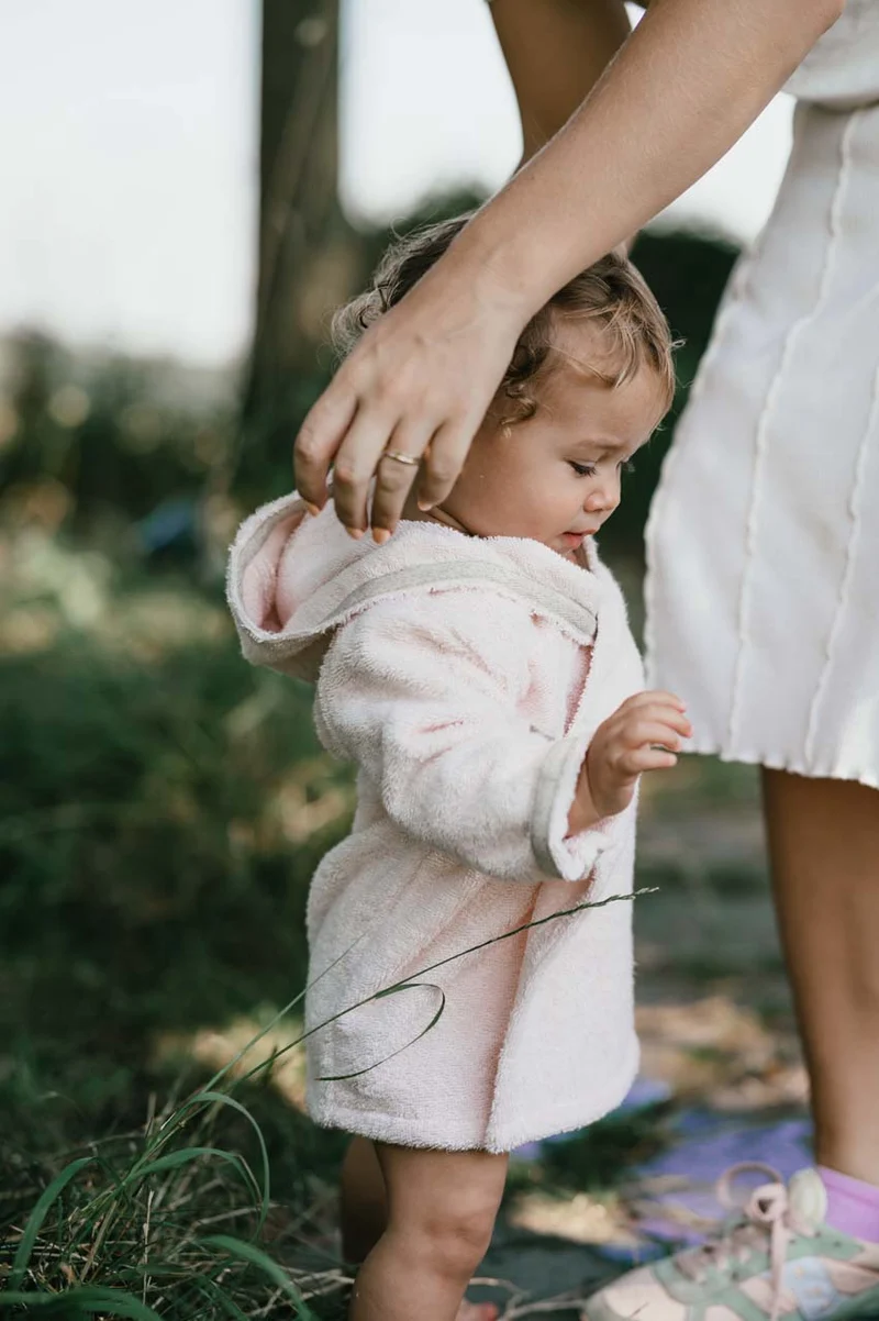 Baby bathrobe Dijon Daily cotton candy - 74/80