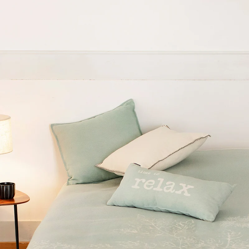 Nordic Kissen Time to relax salbeigrün 26 x 60 cm