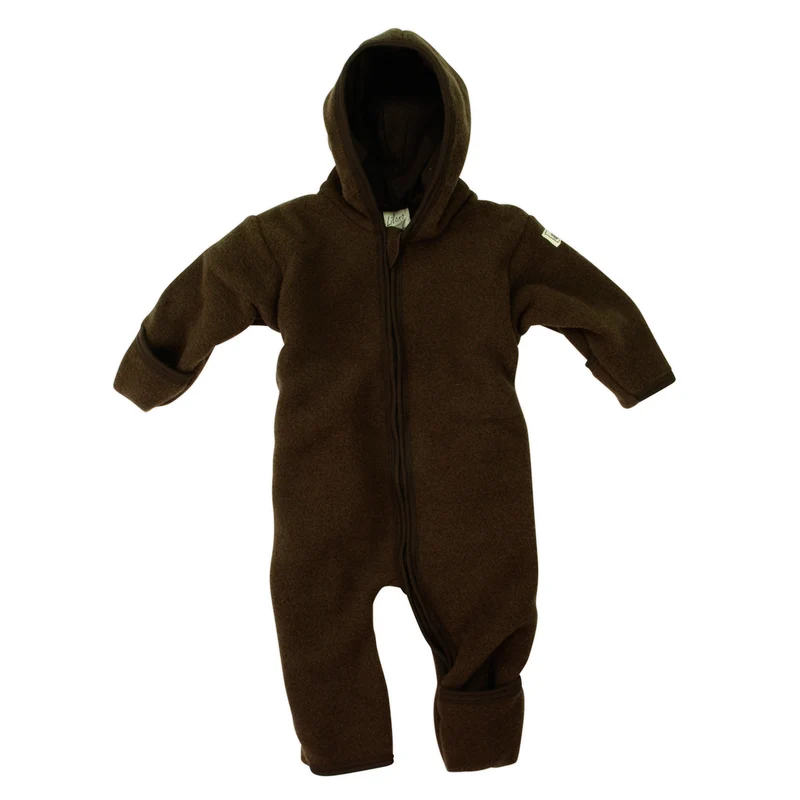 Lilano Baby-Overall Bio-Schurwolle – Braun
