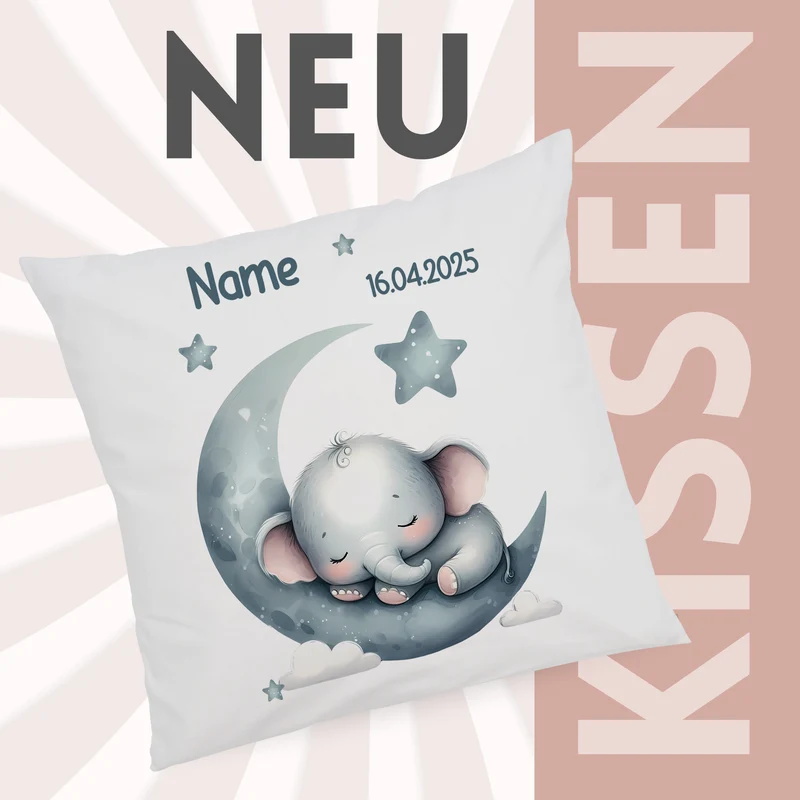 Kissen Elefant - Süße Träume für die Kleinsten