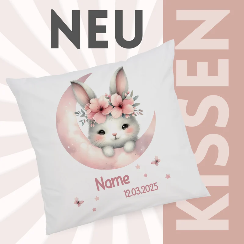 Kissen mit Häschen-Motiv - Für süße Träume