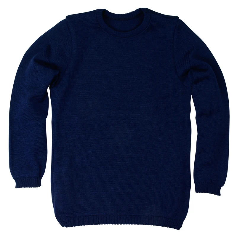 86/92 Kinder Basic‑Pullover 100% Schurwolle Marine Disana