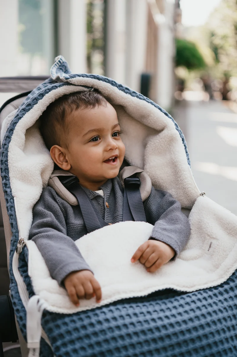 Stroller footmuff teddy Oslo bluestone