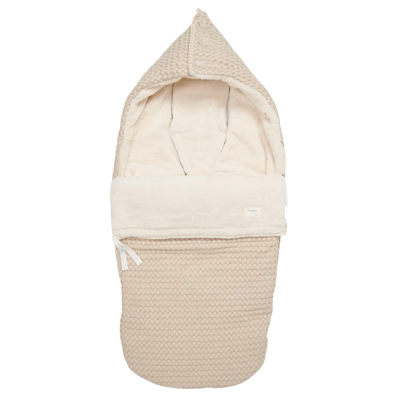Stroller footmuff teddy Oslo sand/pebble