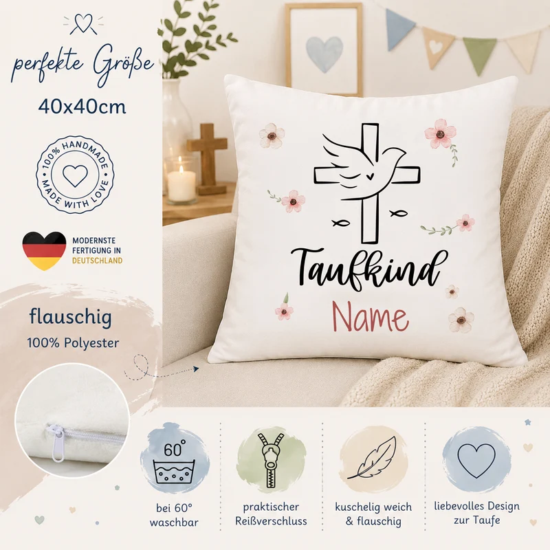 Kissen Taufe - Ein Hauch von Liebe und Schutz