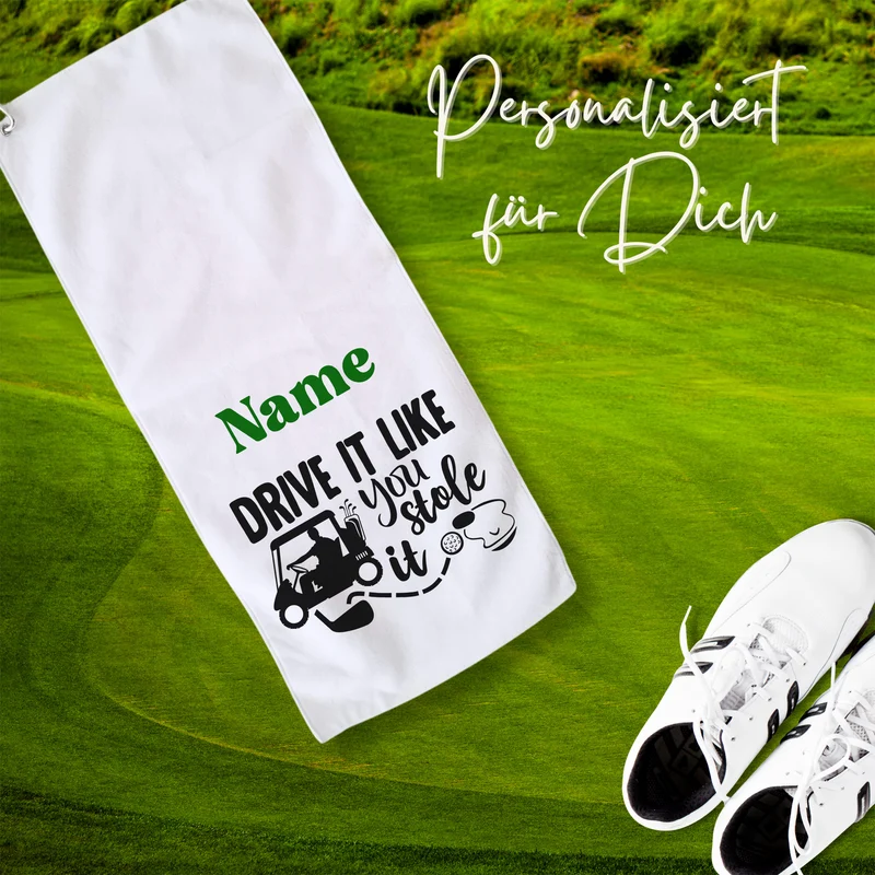 Golftuch mit individuellem Namen - Für passionierte Golfer