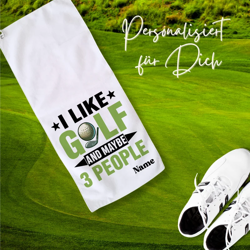 Golftuch I Like Golf - Für Golfenthusiasten mit Humor
