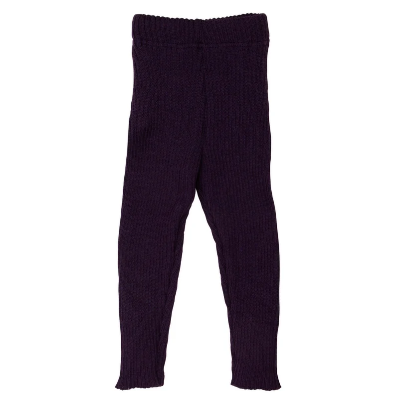 50/56 und 62/68 Baby Strick‑Leggings Schurwolle Disana – Grün & Pflaume