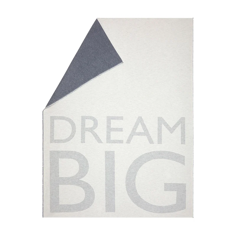 Nordic Flanelldecke Dream big wollweiß