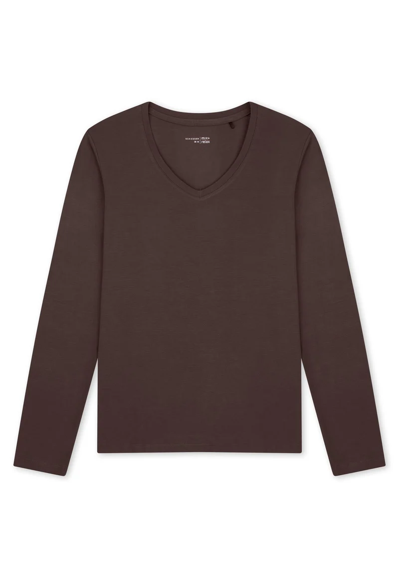 Shirt langarm V-Ausschnitt