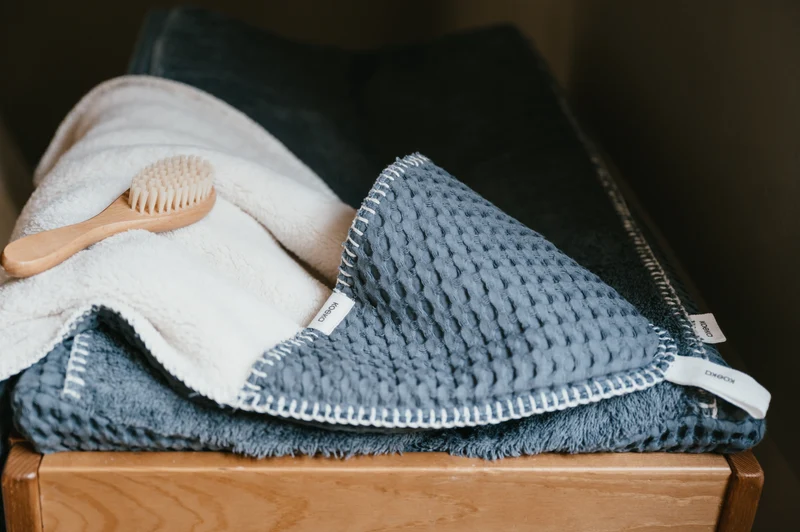 Wrap towel teddy Oslo bluestone