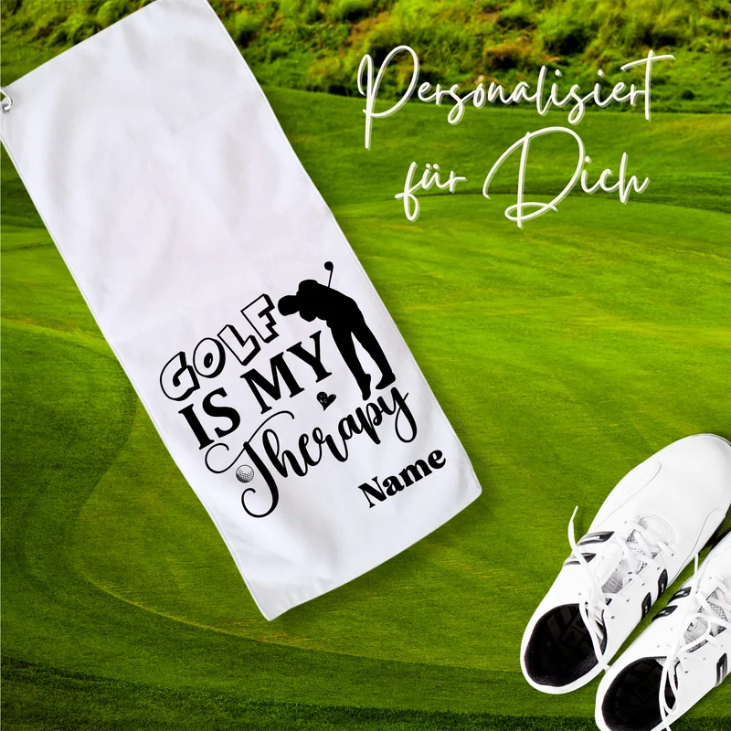 Golftuch mit persönlichem Namen - Deine Auszeit auf dem Platz