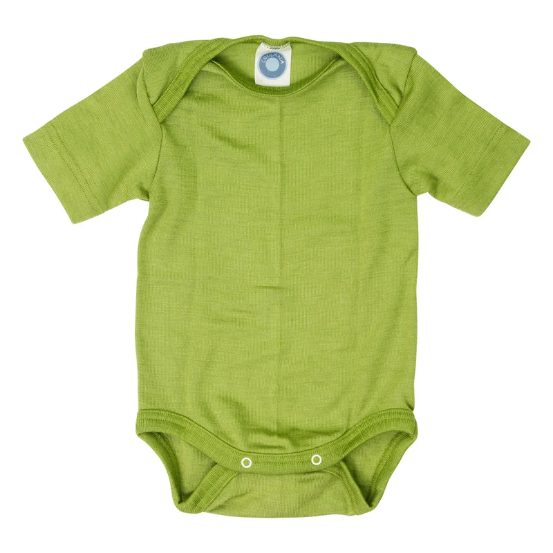 Baby-Body mit 70% Schurwolle