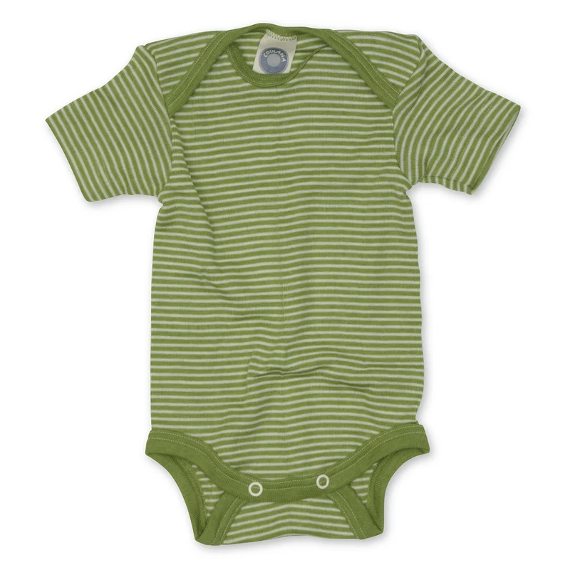 Baby-Body mit 70% Schurwolle