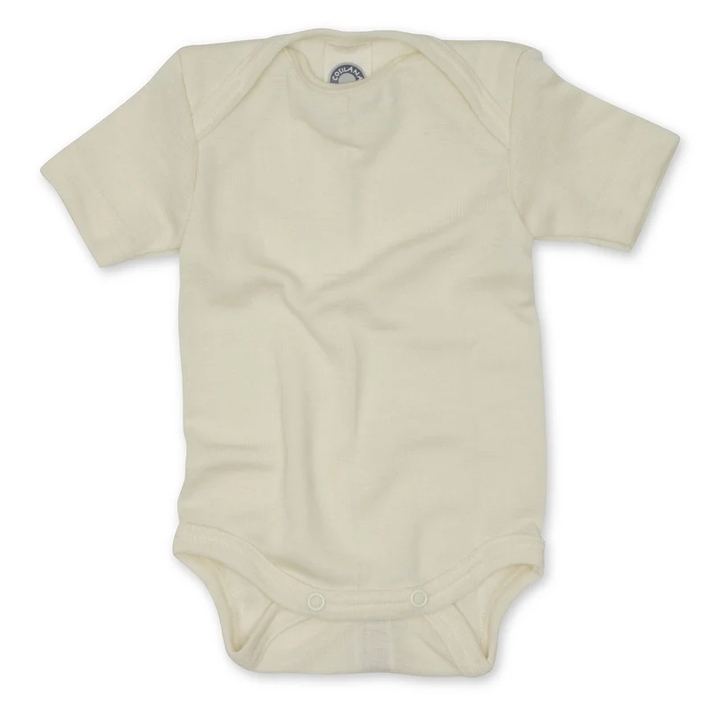 Baby-Body mit 70% Schurwolle