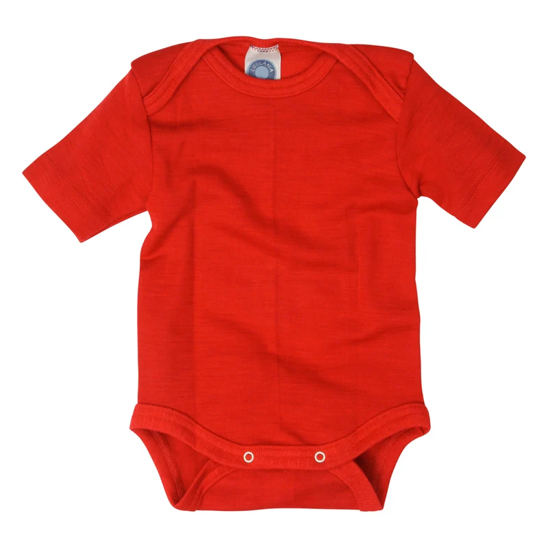 Baby-Body mit 70% Schurwolle