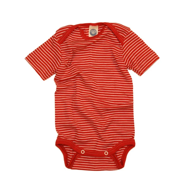 Baby-Body mit 70% Schurwolle