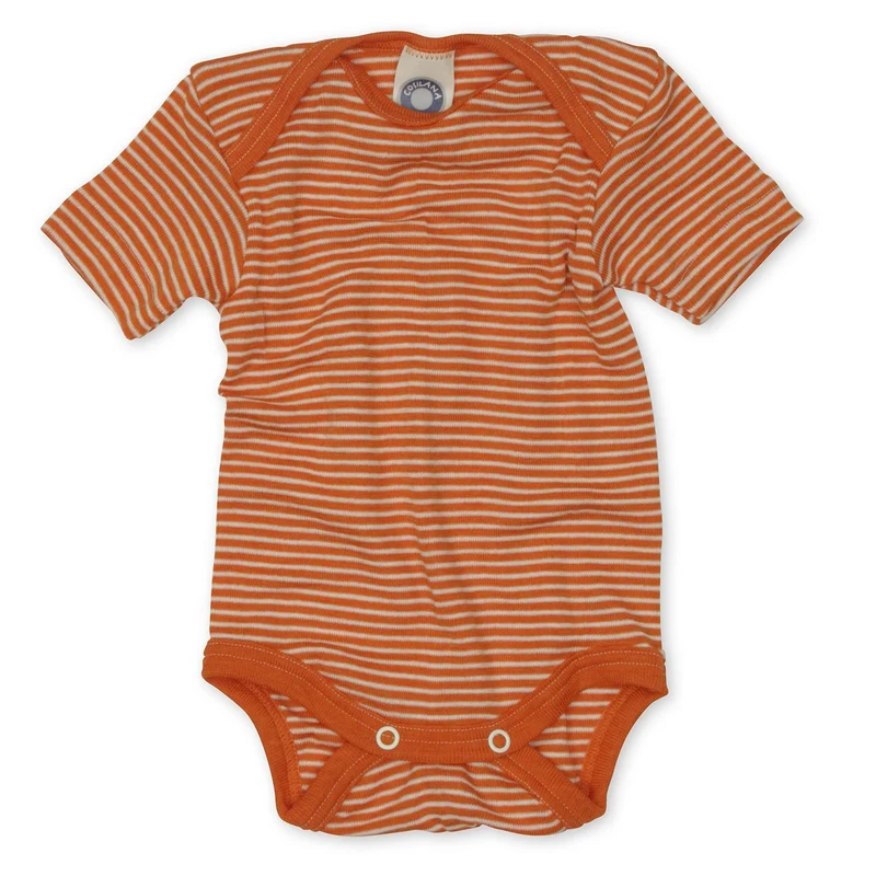Baby-Body mit 70% Schurwolle