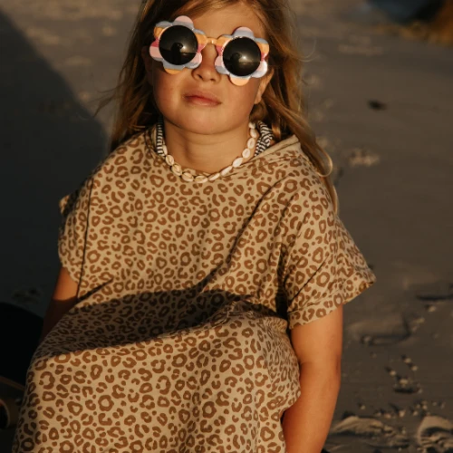 CLOBY UV Poncho UPF50+ Leopard Brown
