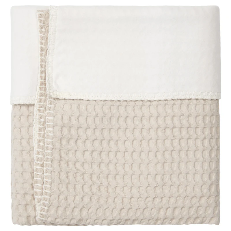Bassinet blanket cotton fleece Amsterdam sand
