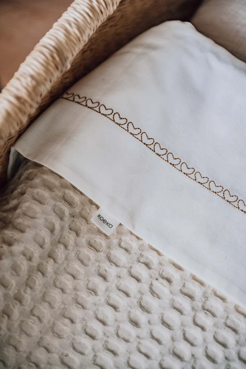 Bassinet blanket cotton fleece Amsterdam natural