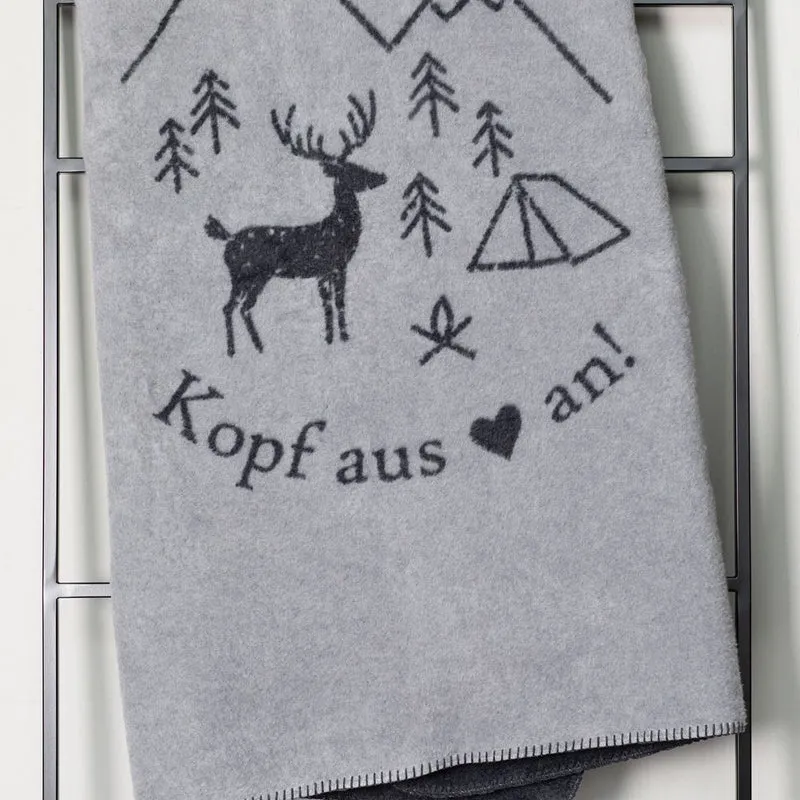 SAVONA Wohndecke Kopf aus graphitfarben